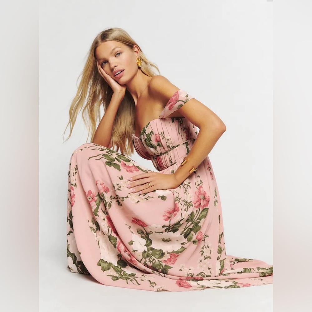 Reformation Jayde Dress in Rose Garden